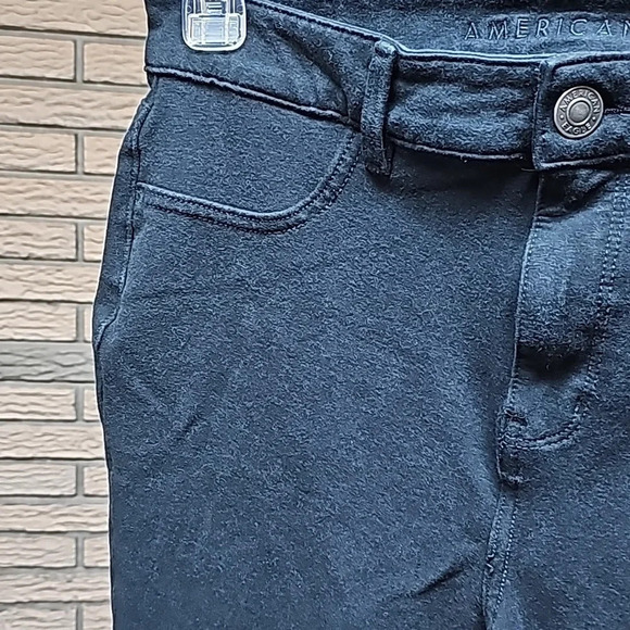 American Eagle Hi Rise Jegging Black Sz 14 Short - Picture 3 of 12